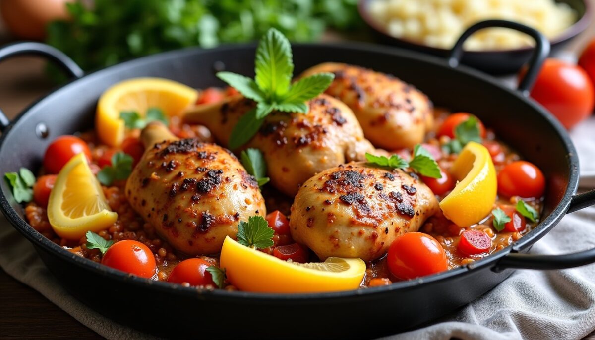 Délicieuse paella maison : recette simple au poulet et aux fruits de mer