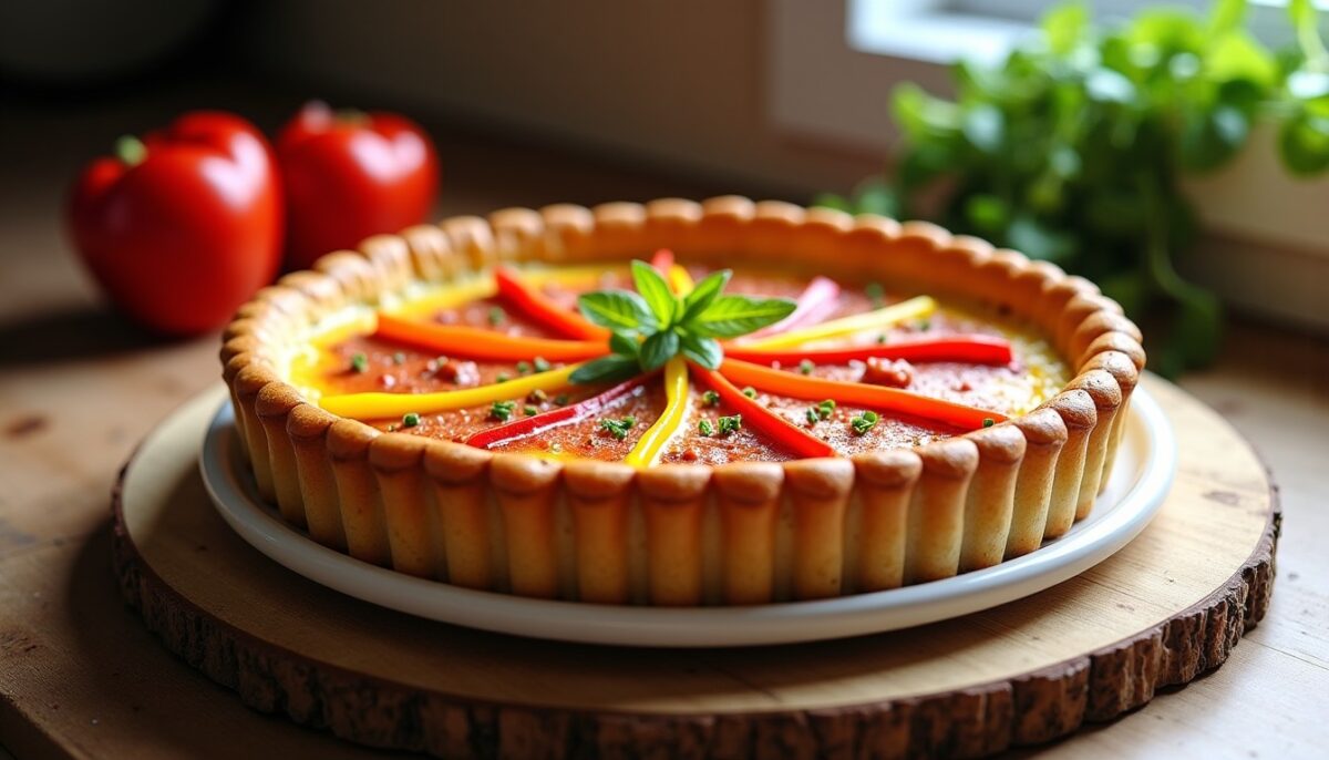Quiche colorée au chorizo et poivrons : la recette simple et gourmande